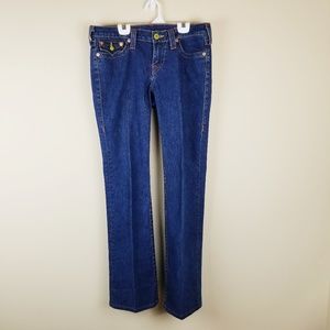 True Religion | Boot Cut Yellow Button Denim Jeans